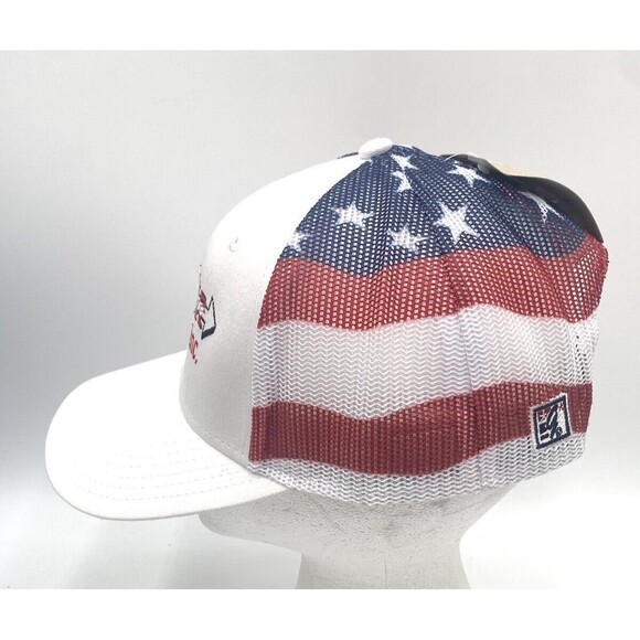 Vintage Hoosier Air Transport Hat New w Tag The Game Brand Mesh Flag Strapback - Picture 4 of 6